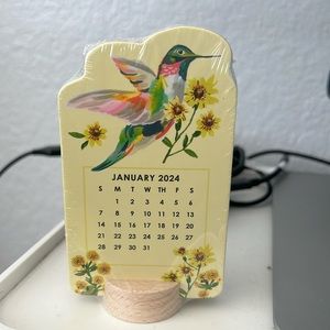 Punch studio hummingbird 12-month mini standup calendar